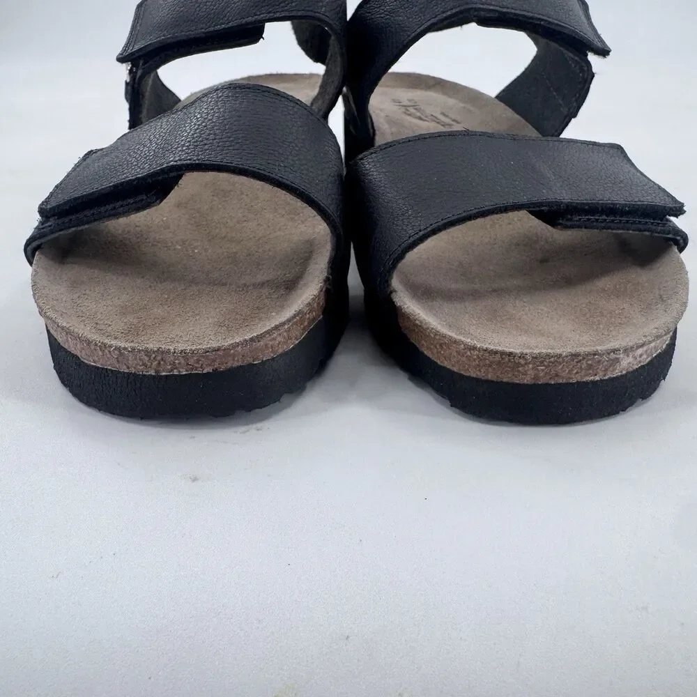 Naot Eliana Sandals Womens US 10 EU 41 Black Leather  Slingback  Gold Chain
